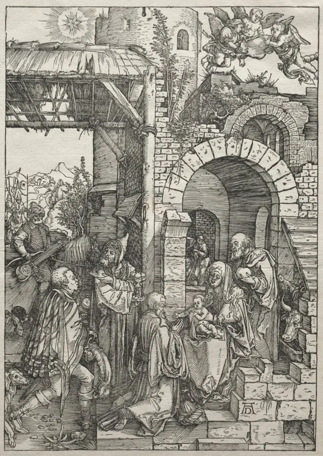 Life of the Virgin: Adoration of the Magi, detail