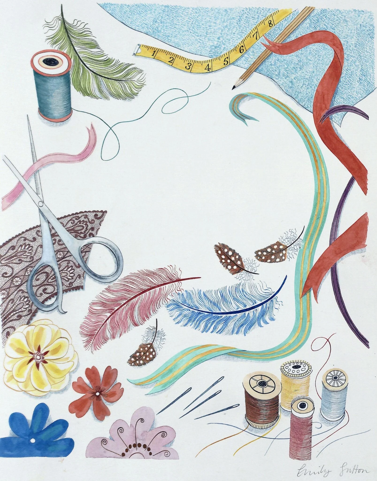 Ribbons and Lace, detail