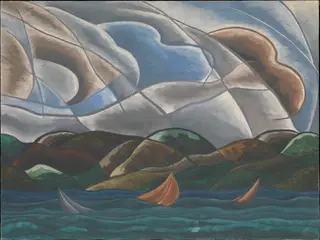 Clouds and Water, by Arthur Dove, oil, 1930