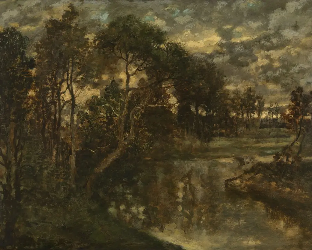 Landscape, by Josef Lies, oil, 1853