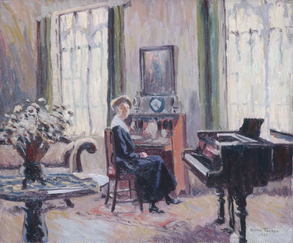 Interior, by Allen Tucker, oil, 1921