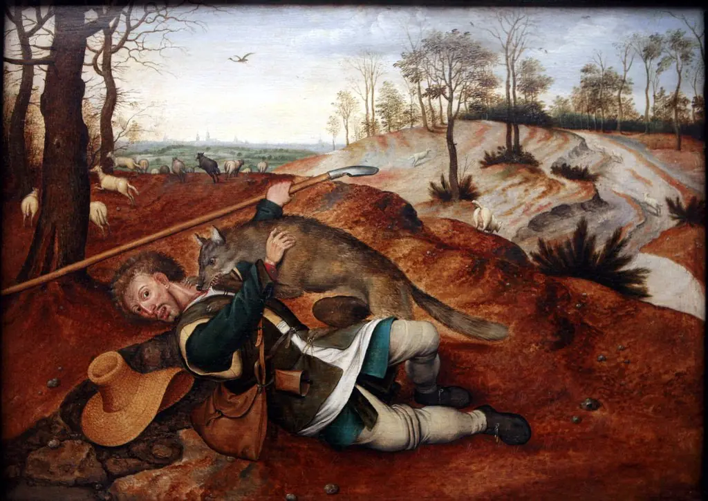 The Good Shepherd, by Pieter Brueghel the Younger, oil, 1616