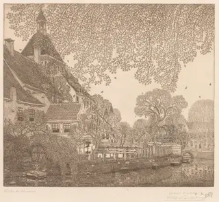 Falling Leaves, Amersfoort, by Wynand Otto Jan Nieuwenkamp, 1908
