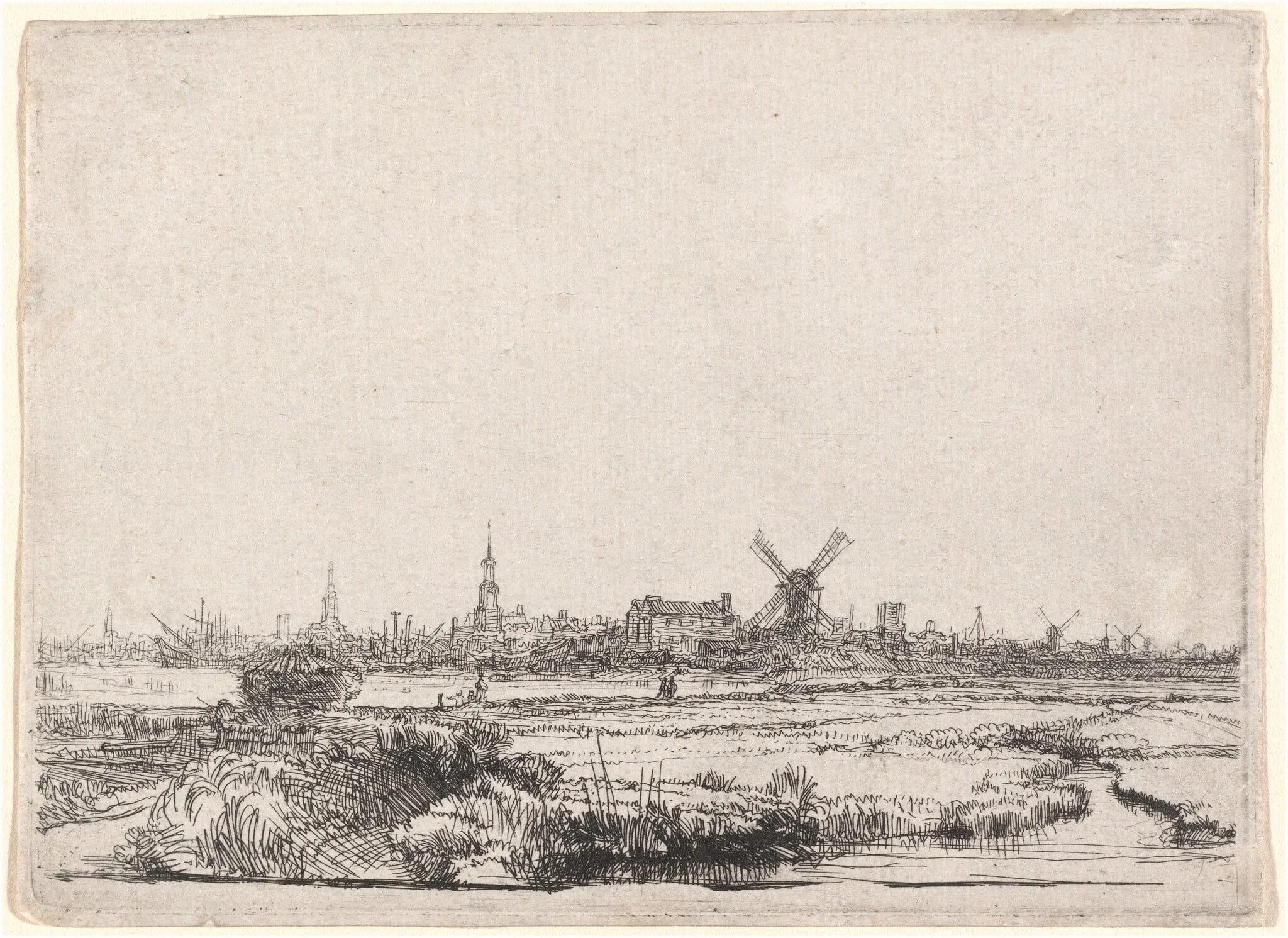 View of Amsterdam from the Northwest, detail