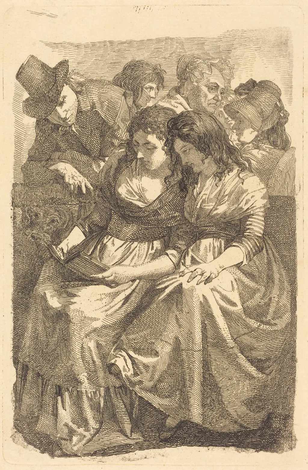Schadow and His Family, by Johann Gottfried Schadow, ink, 1794