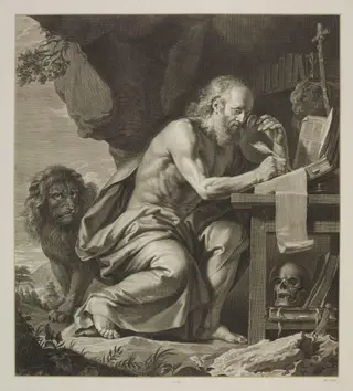 St. Jerome, by François de Poilly, 1635