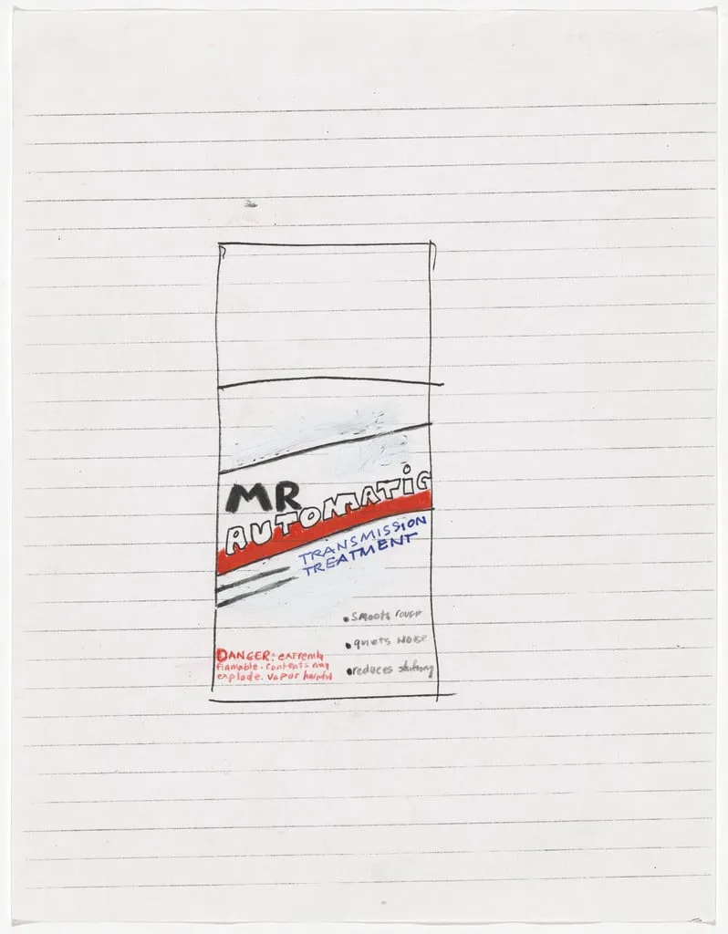Untitled, by Cady Noland, crayon, 1992