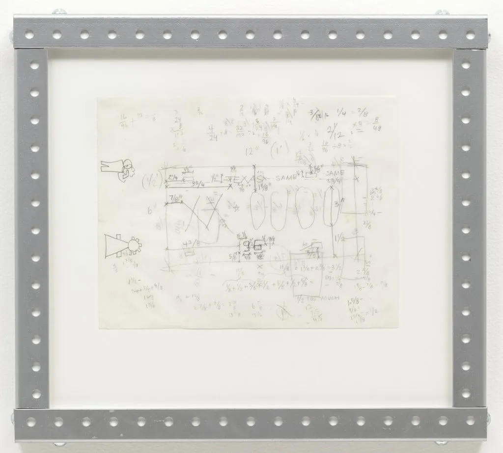 Untitled, by Cady Noland, graphite, 1988