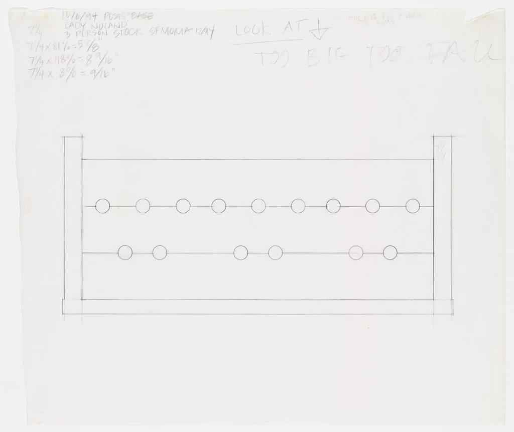 Untitled, by Cady Noland, graphite, 1994