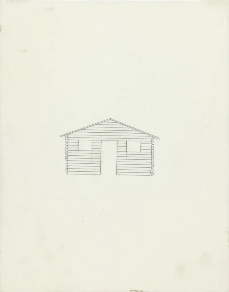 Untitled, by Cady Noland, graphite, 1990