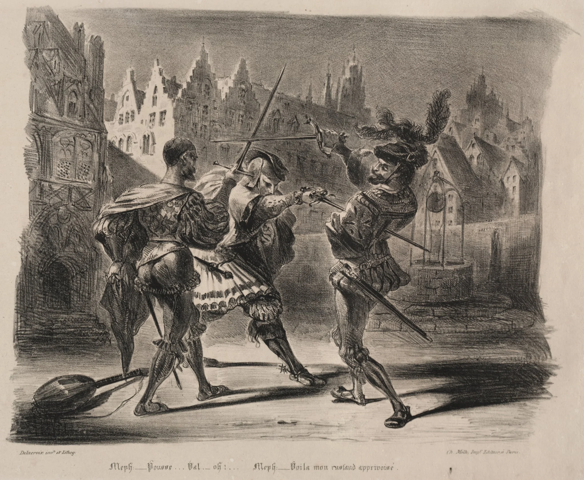 Illustrations for Faust: Duel of Faust and of Valentin, detail