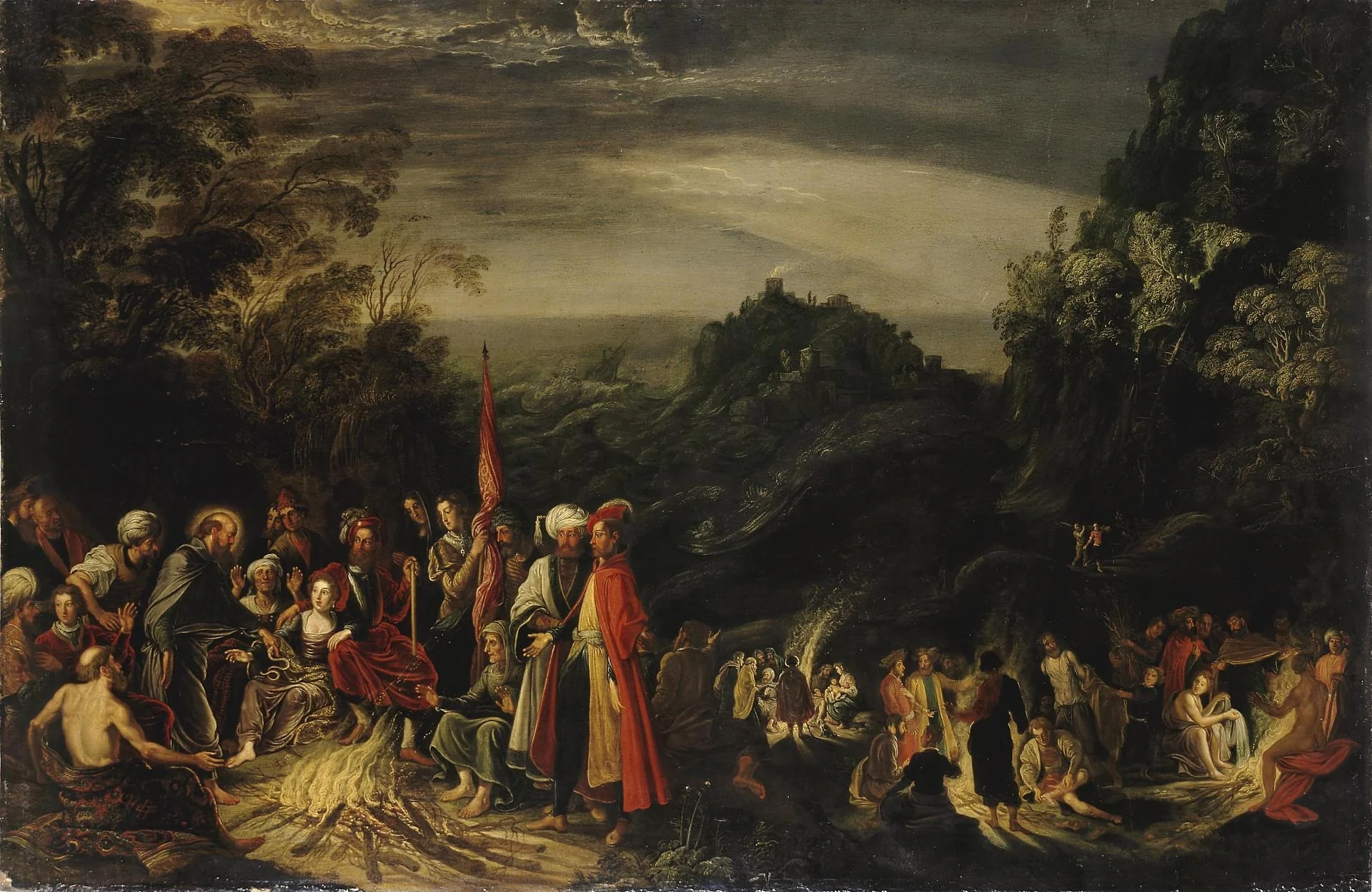 Miracle of St Paul on the Island of Malta, detail