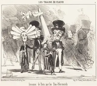 Invasion de Paris par les Bas-Normands, by Honoré Daumier, ink, 1852