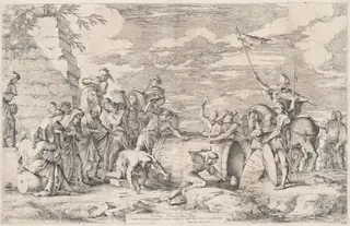 The Death of Atilius Regulus, by Salvator Rosa, ink, 1662