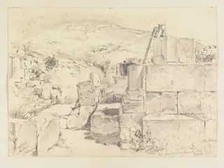 Shechem  Remains of Apse of Church over Jacobs Well, by John Fulleylove, 1901