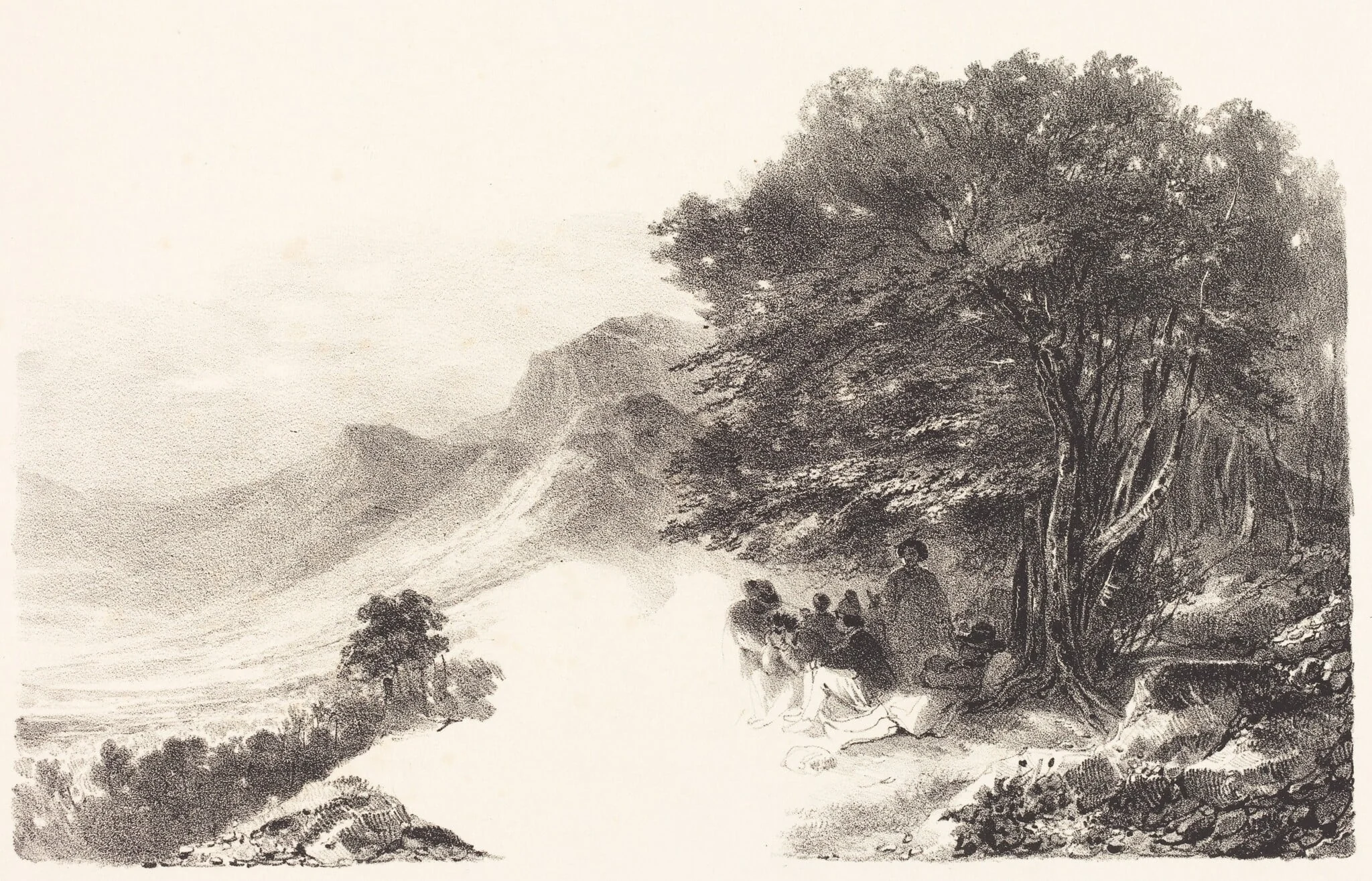 Paysans se reposant dans la Campagne (Peasants Resting in the Countryside), detail