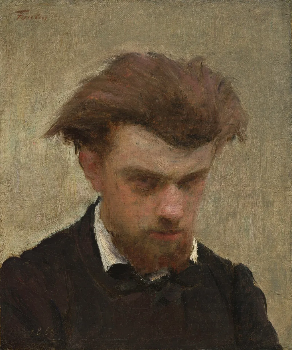 Self-Portrait, by Henri Fantin-Latour, oil, 1861
