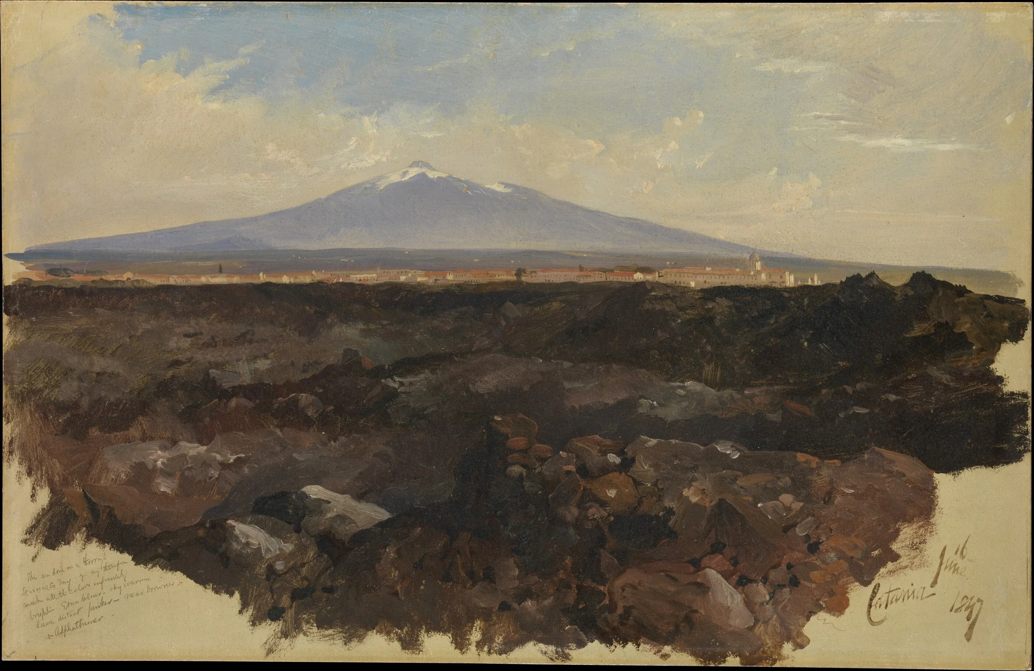 Catania and Mount Etna, detail