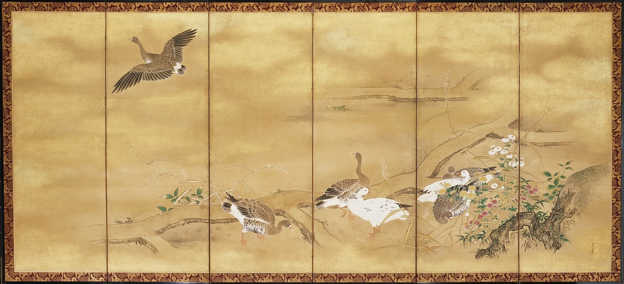 Reeds and Geese, detail