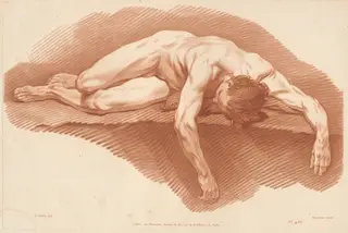 Académie (457), by Gilles Demarteau the Elder, chalk, 1774