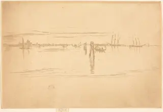 Long Lagoon, by James McNeill Whistler, ink, 1880