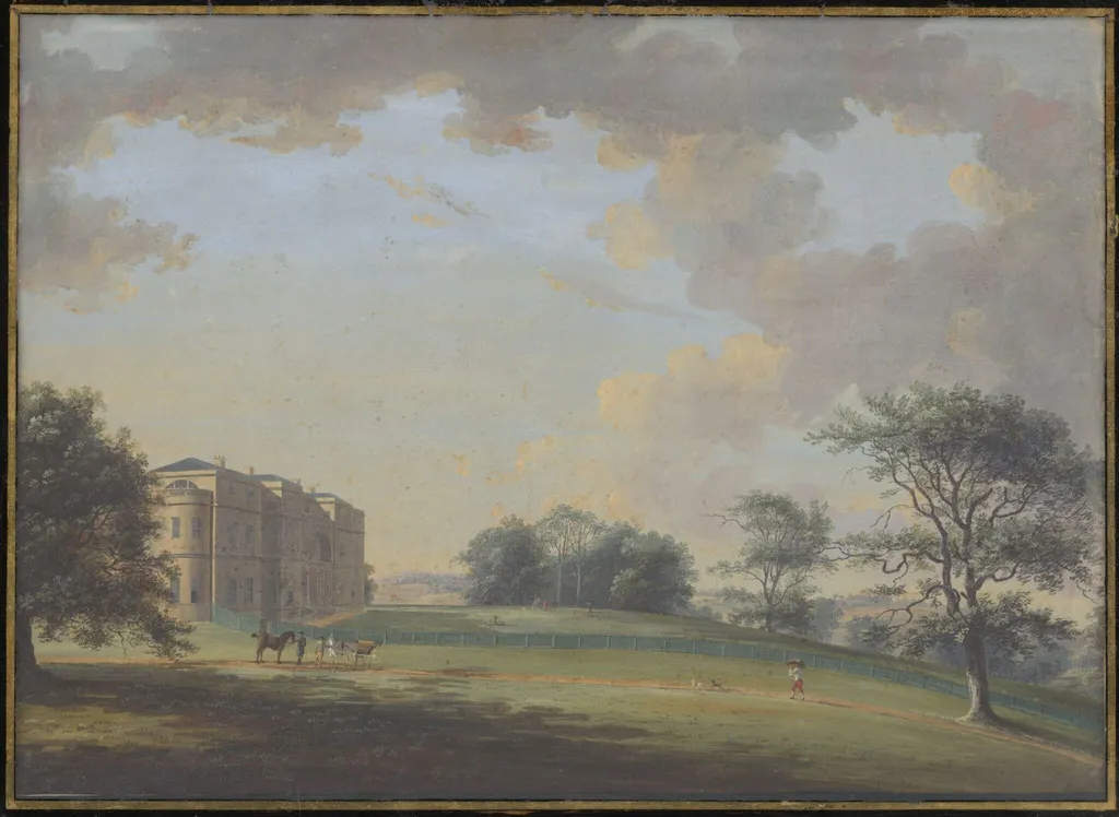Luton Park (or Luton Hoo), Bedfordshire from the West, by Callander, watercolor, 1783