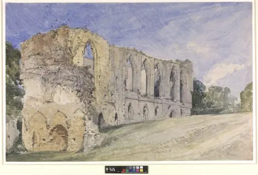Easby Abbey, Yorkshire, by Callow