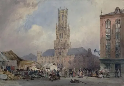 The Town Hall, Bruges, by Callow