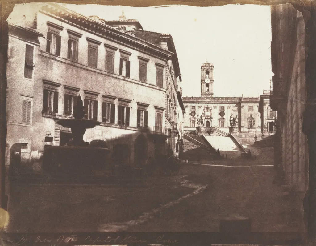 View of the Capitol Stairs, Rome, by Calvert Richard Jones, 1846
