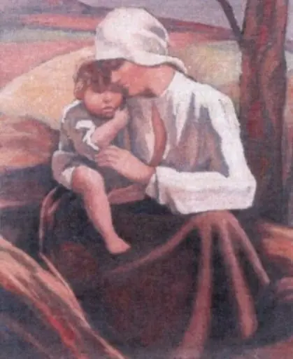 Femeie cu copil, by Camil Ressu