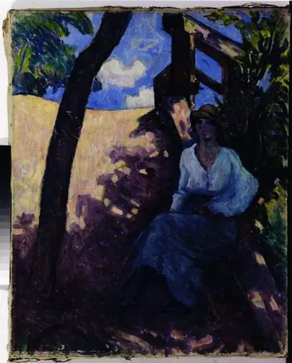 Femeie în peisaj, by Camil Ressu