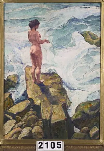 Femeie la țărmul mării, by Camil Ressu