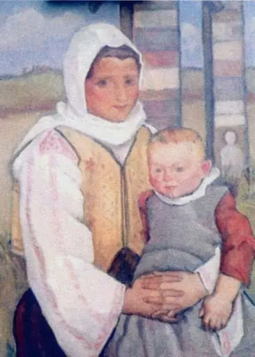 Mamă cu copil, by Camil Ressu