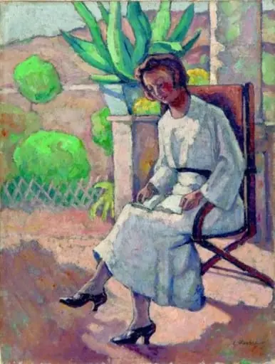 Pe terasă, by Camil Ressu