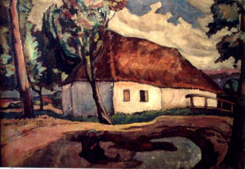 Peisaj cu case de țară, by Camil Ressu, unspecified