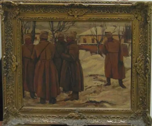 Soldați în 1918, by Camil Ressu