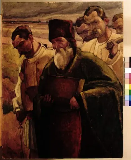 Studiu pentru înmormântarea la țară, by Camil Ressu