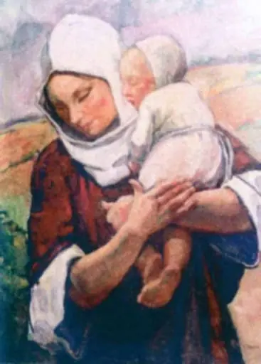 Țărancă cu copil, by Camil Ressu