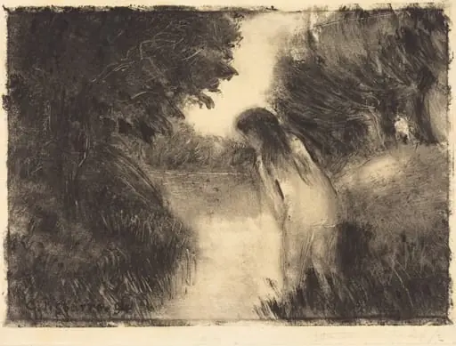 A Bather, by Camille Pissarro
