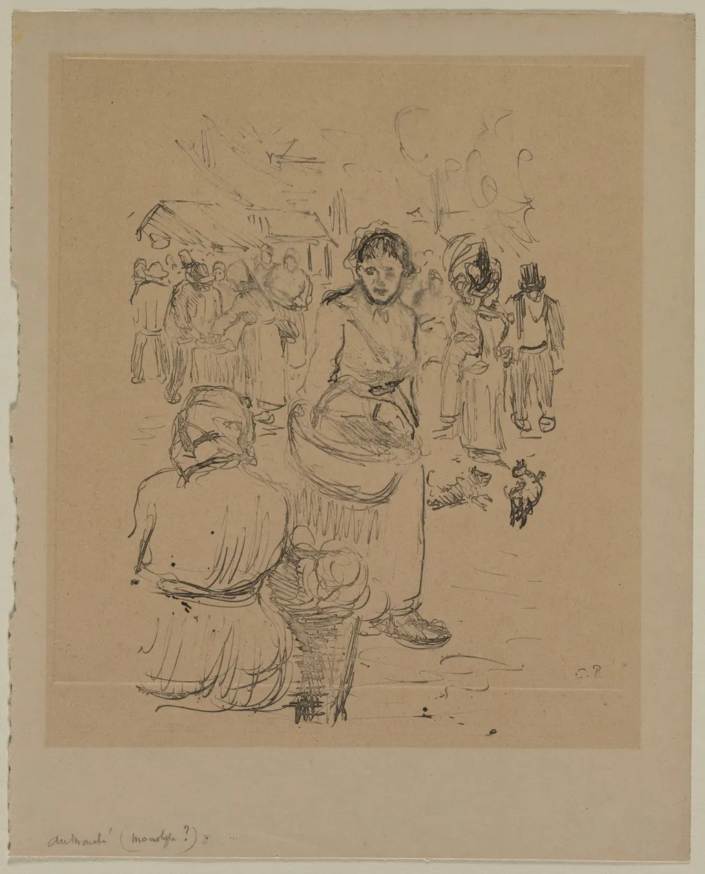 At the Market, by Camille Pissarro, 1804
