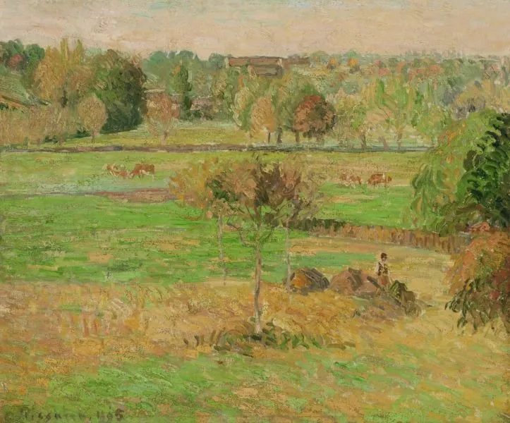 Autumn at Éragny, by Camille Pissarro, oil, 1898