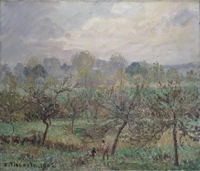 Autumn, Morning Mist, Éragny-sur-Epte, by Camille Pissarro
