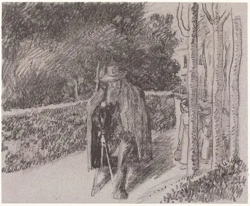 Beggar with a Crutch (Mendiant a la bequille), by Camille Pissarro