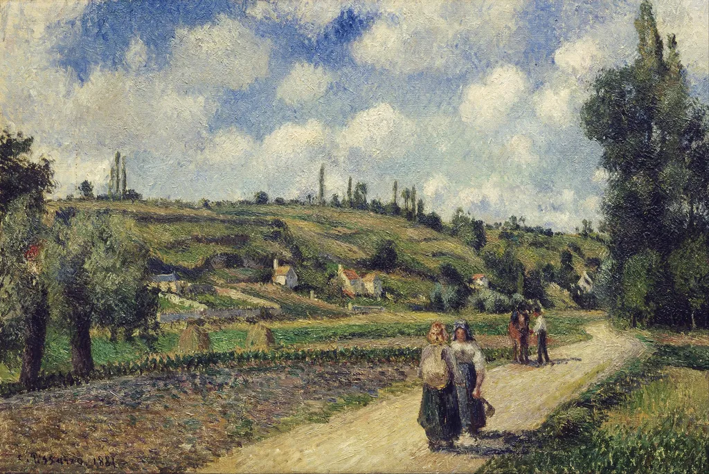 Côte du Valhermeil, Auvers-sur-Oise, by Camille Pissarro, oil, 1891