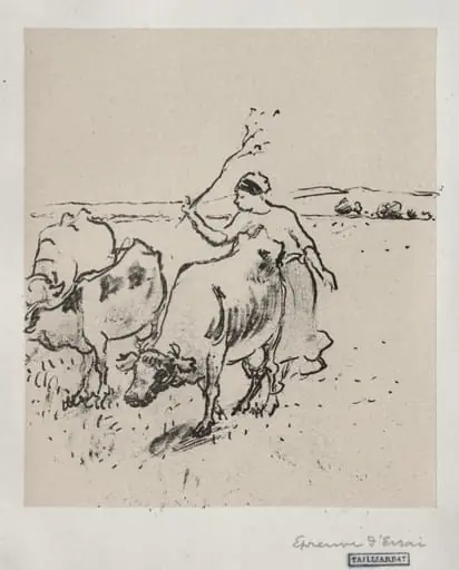 Cowherder, by Camille Pissarro