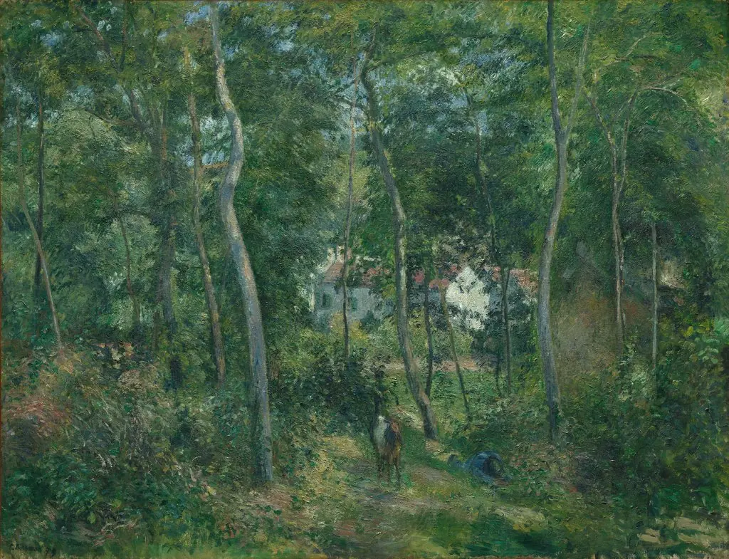 Edge of the Woods Near L'Hermitage, Pontoise, by Camille Pissarro, 1890