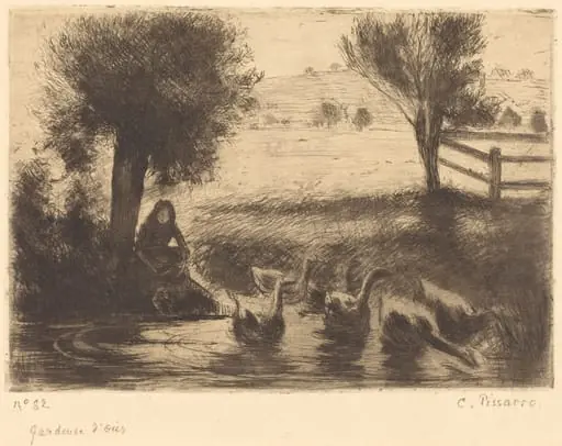 Goose Girl (Gardeuse d'oies), by Camille Pissarro