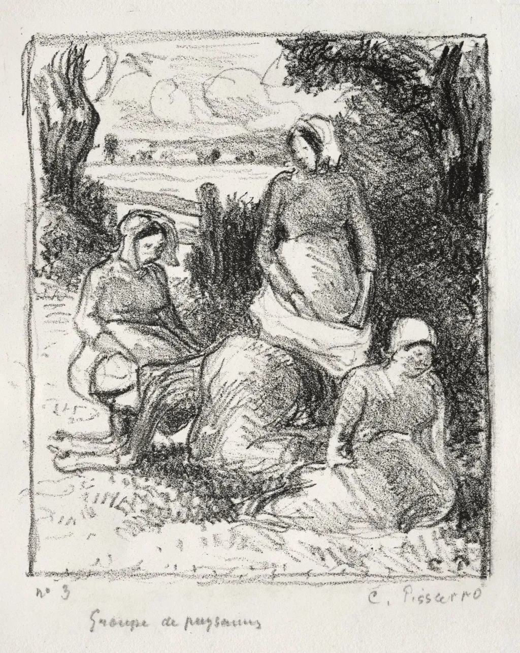 Group of Peasants, by Camille Pissarro, 1896