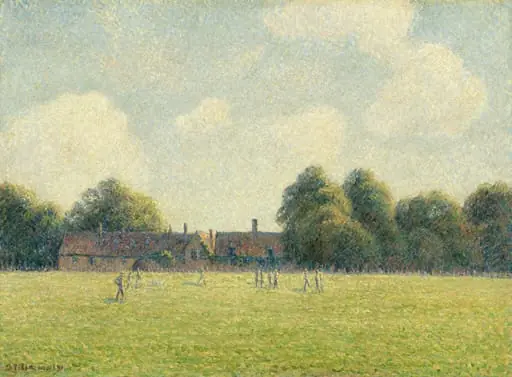 Hampton Court Green, by Camille Pissarro