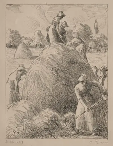 Haymakers of Eragny, by Camille Pissarro